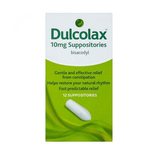 Dulcolax 10mg Suppositories Adult 12s
